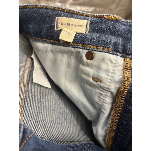 Madewell Slim Demi Boot Jeans Medium Wash High Rise Size 26 - Picture 3 of 4